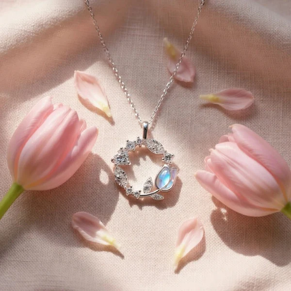 Le collier tulipe zircon